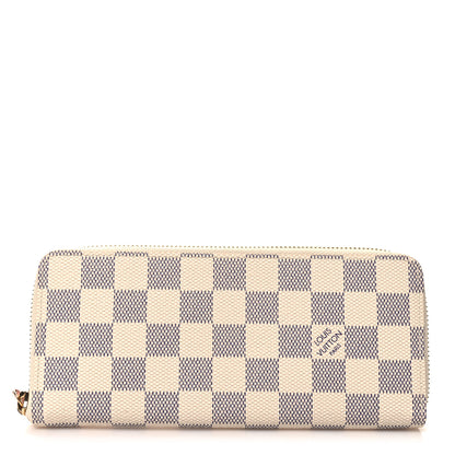 Louis Vuitton Damier Azur Clemence Wallet Rose Ballerine 1 of 7