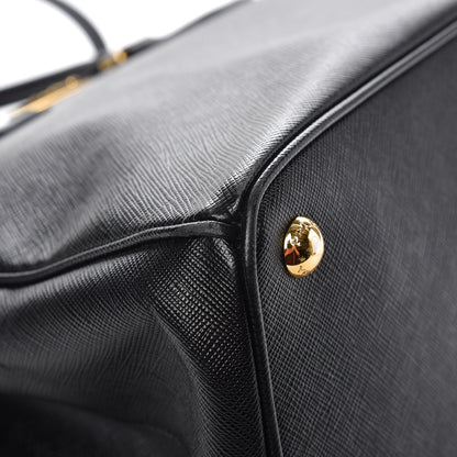 Prada Saffiano Medium Galleria Double Zip Tote Black 10 of 15