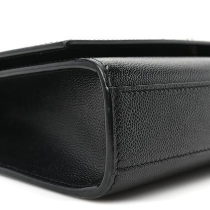 Saint Laurent Grain De Poudre Medium Classic Monogram Kate Satchel Black 8 of 9