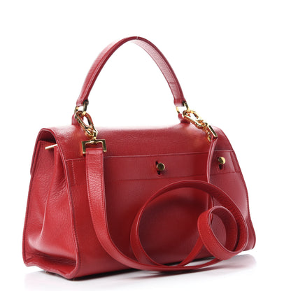 Saint Laurent Calfskin Canvas Small Muse Two Red 3 of 11