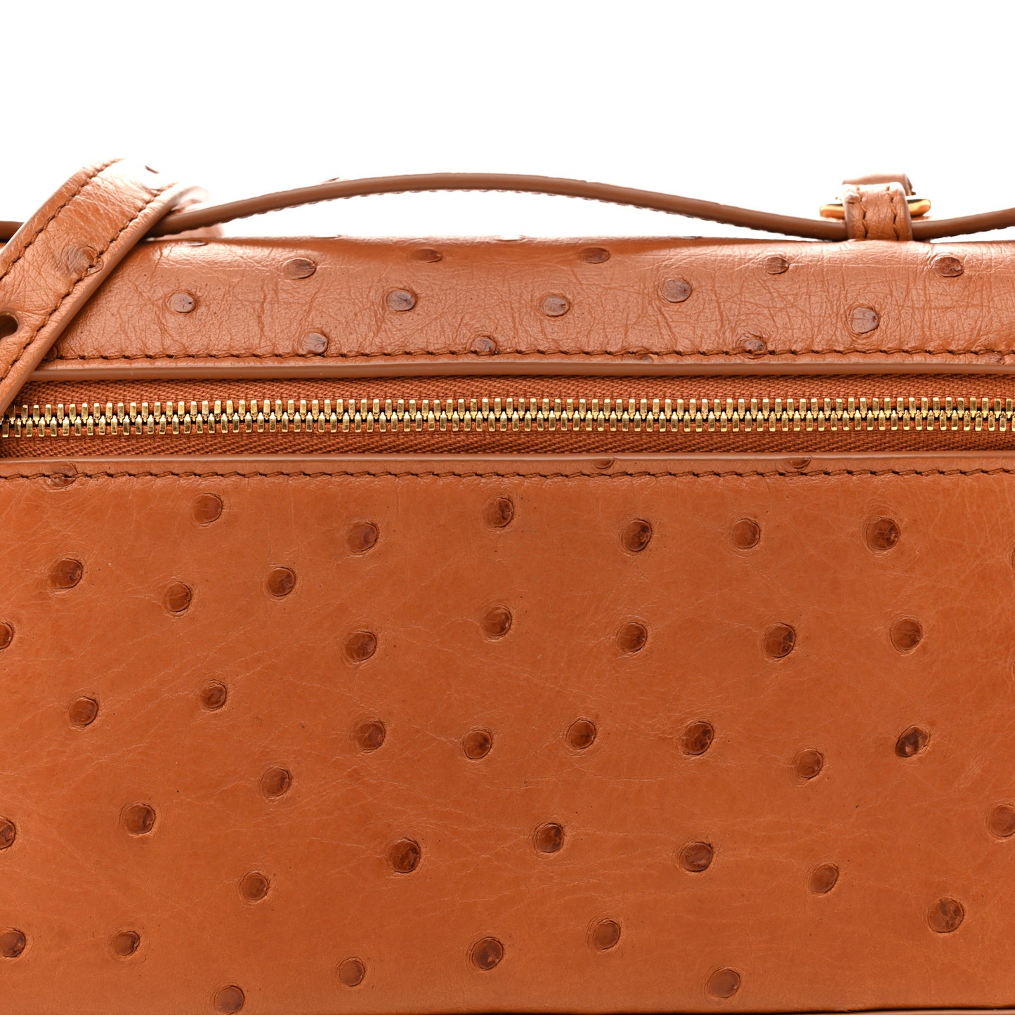 Ostrich L19 Extra Pocket Pouch Cognac