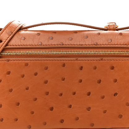 Loro Piana Ostrich L19 Extra Pocket Pouch Cognac 7 of 10