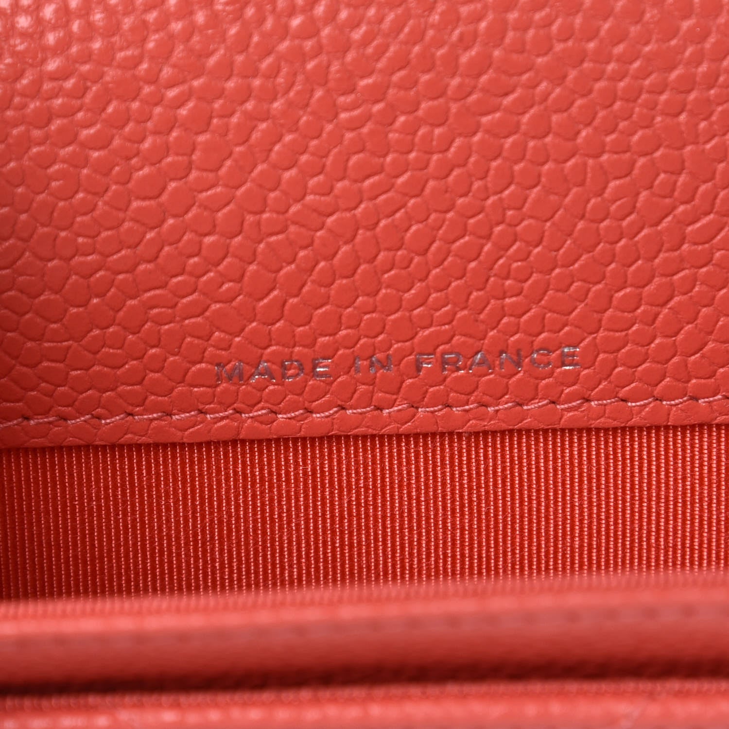 Chanel Caviar Chevron Quilted Card Holder Coral 8 of 8