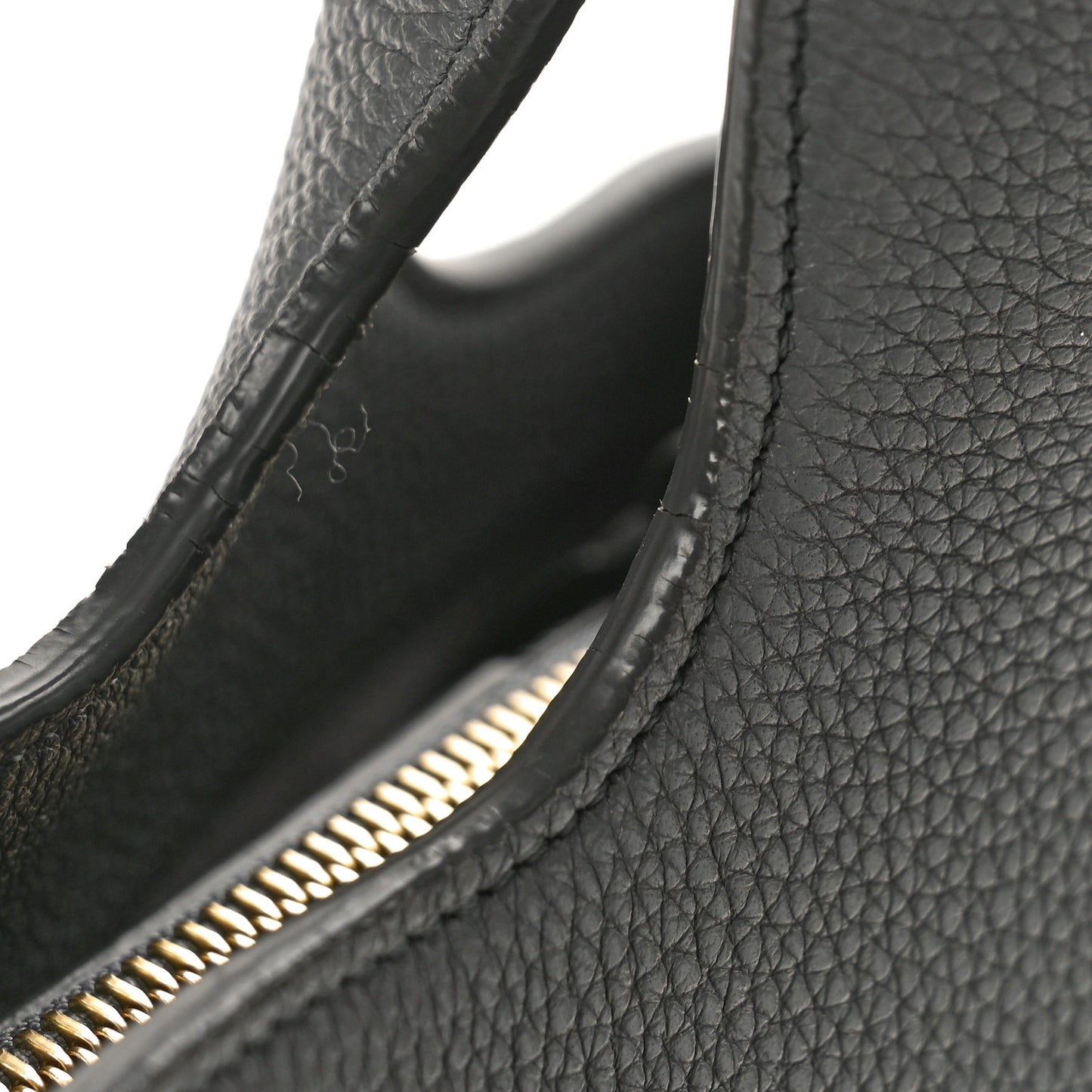 Baby Grained Calfskin Medium Tri-Fold Bag Grey