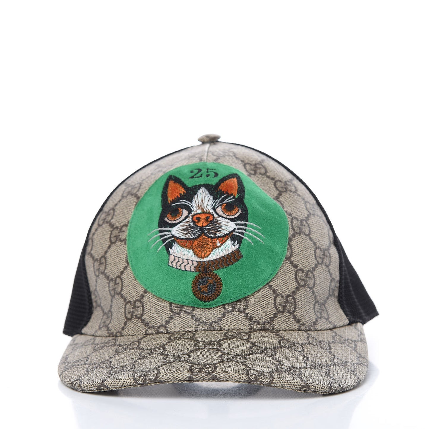 GG Supreme Monogram Bosco Patch Baseball Hat 57 Beige Green