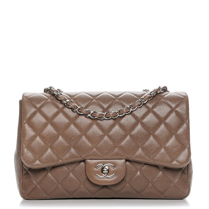 Chanel Caviar Quilted Jumbo Single Flap Brown 1 of 9