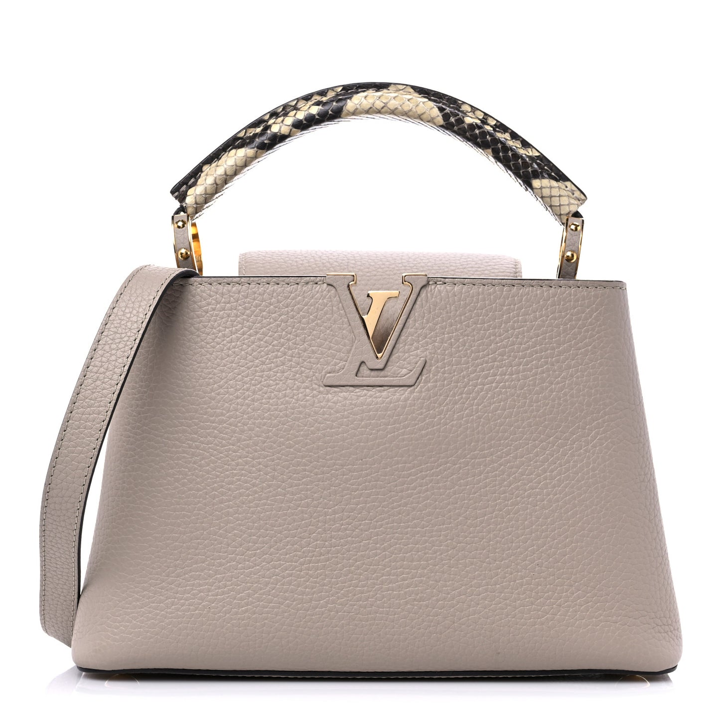 Taurillon Snakeskin Capucines BB Galet