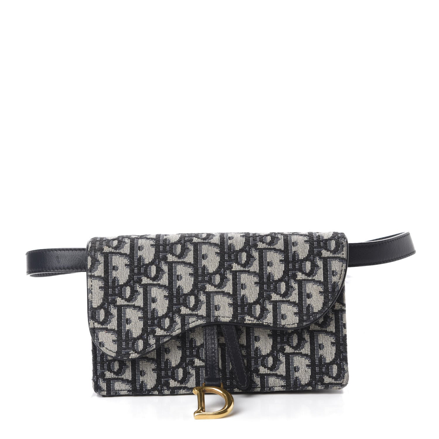 Christian Dior Oblique Saddle Belt Bag Blue 1 of 12