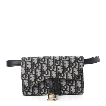 Christian Dior Oblique Saddle Belt Bag Blue 1 of 12