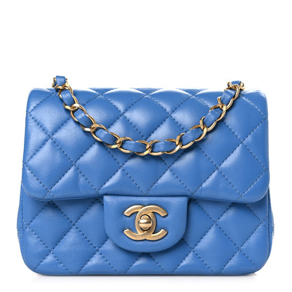 Chanel Lambskin Quilted Mini Square Flap Blue 1 of 10