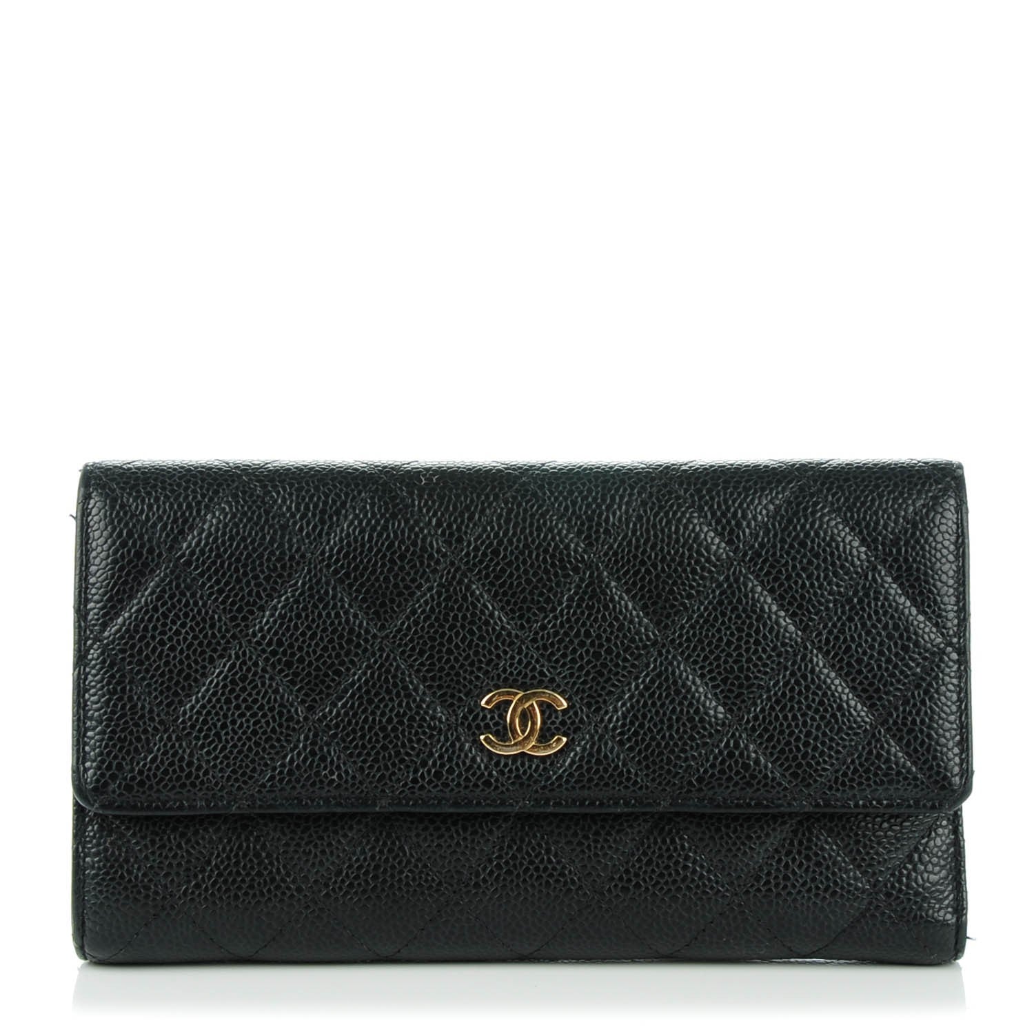 Chanel Caviar Quilted Large Flap Wallet Black 1 of 8