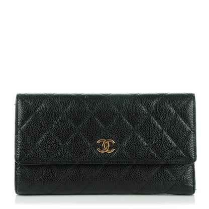 Chanel Caviar Quilted Large Flap Wallet Black 1 of 8