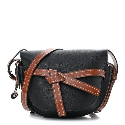 Loewe Grained Calfskin Small Gate Crossbody Bag Pecan Black 1 of 8