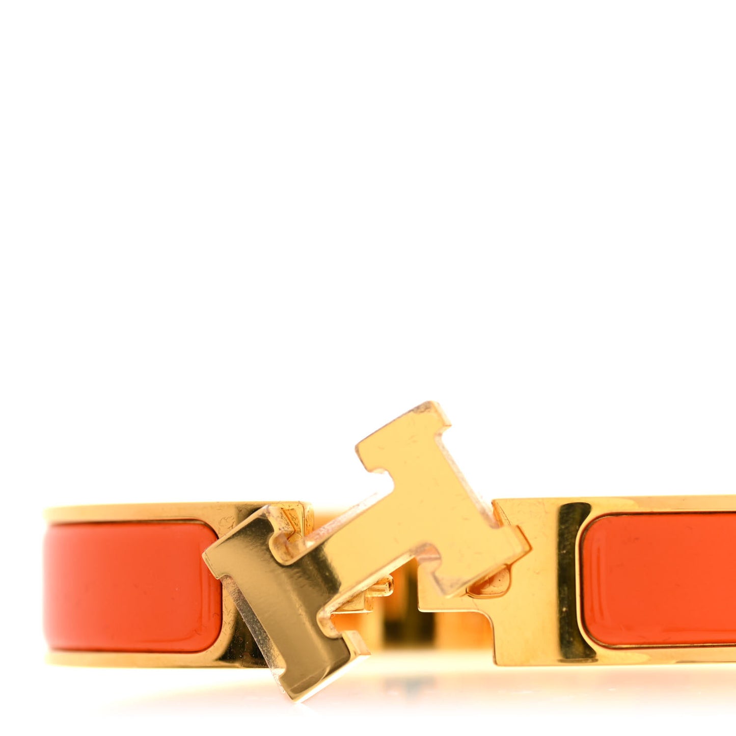 Enamel Narrow Clic Clac H Bracelet PM Orange