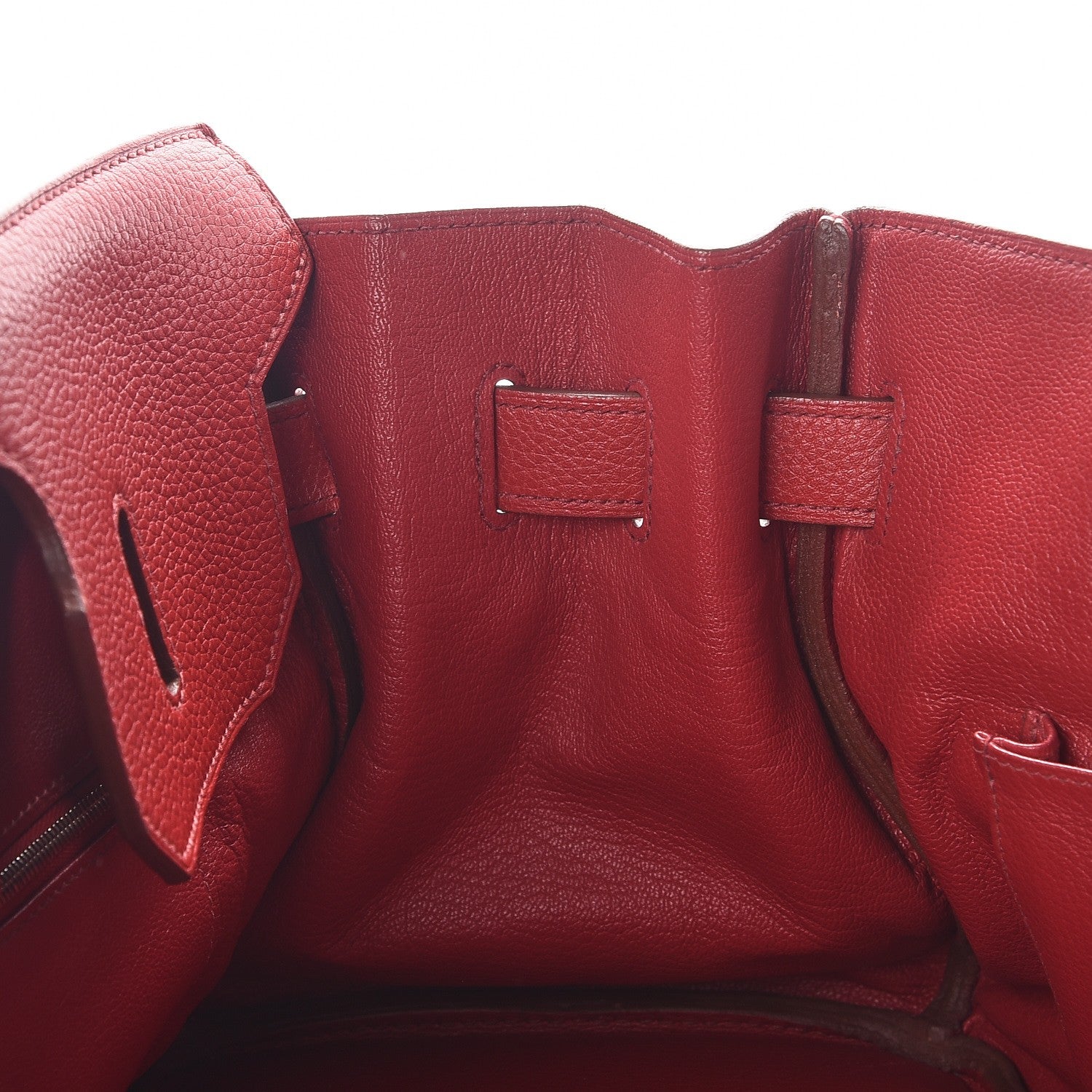 Hermes Taurillon Clemence JPG Shoulder Birkin II 42 Rouge Vif 25 of 34