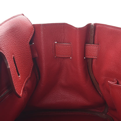 Hermes Taurillon Clemence JPG Shoulder Birkin II 42 Rouge Vif 25 of 34