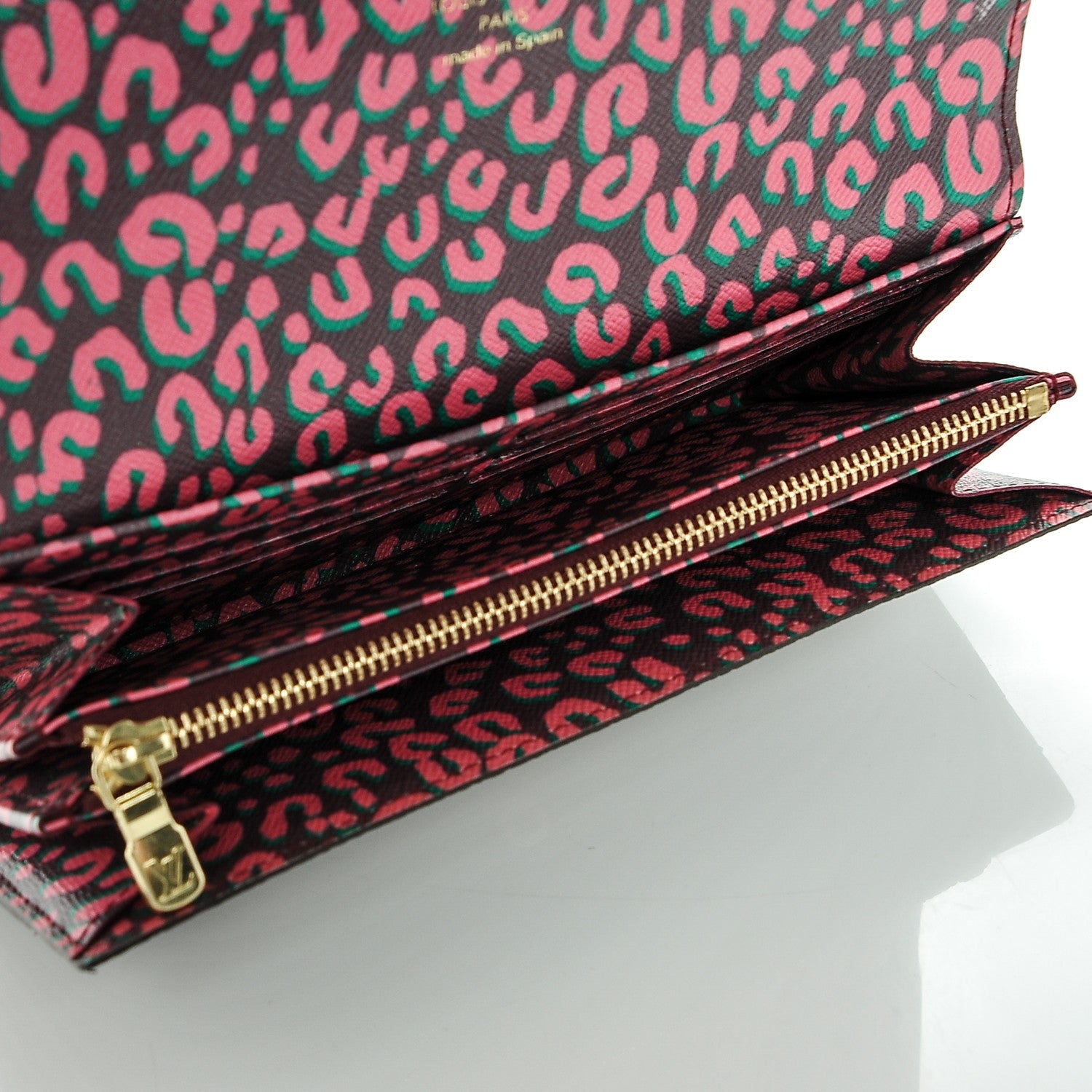 Louis Vuitton Monogram Leopard Sarah Wallet Rouge Fauviste 5 of 12