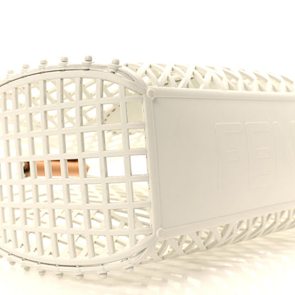 Fendi Recycled Plastic Vitello Liberty Matte Medium Fendi Basket White Ice Miele Scuro 5 of 10