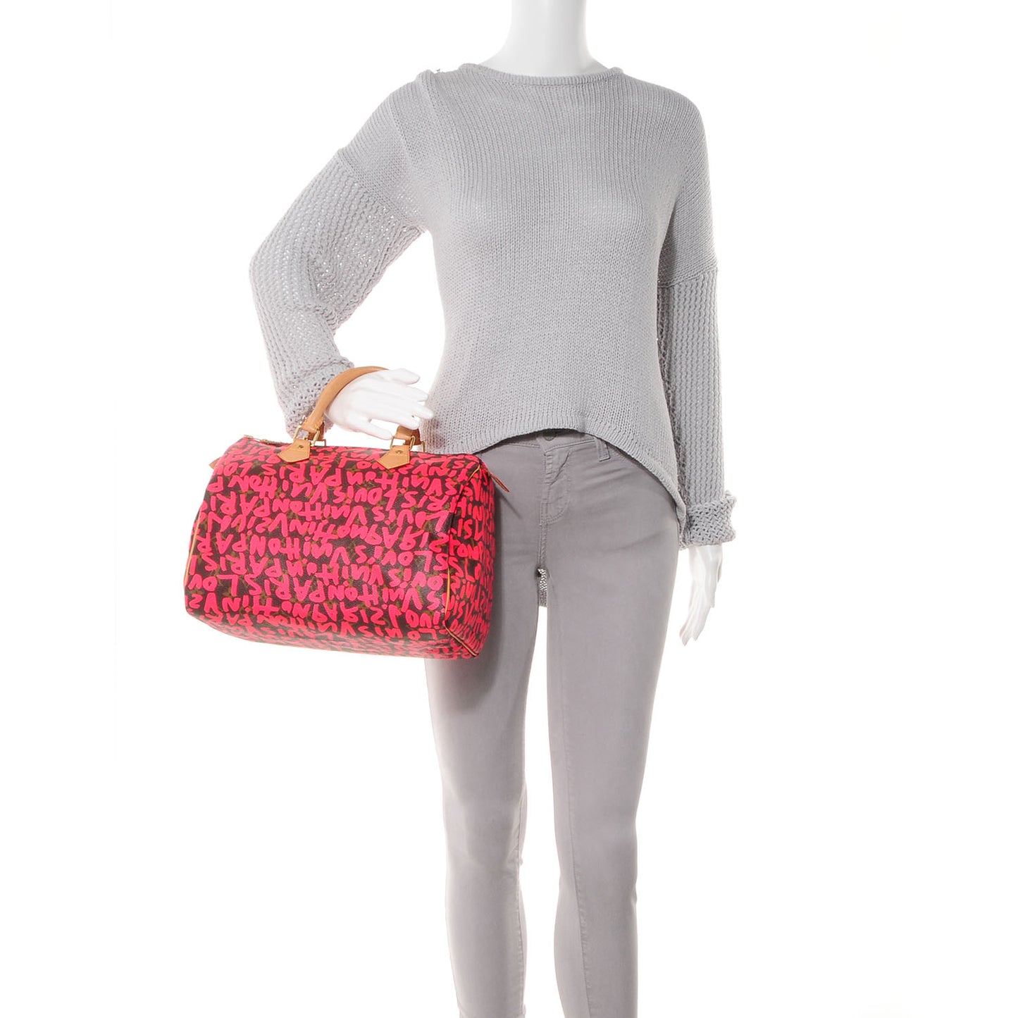Monogram Graffiti Speedy 30 Fuchsia