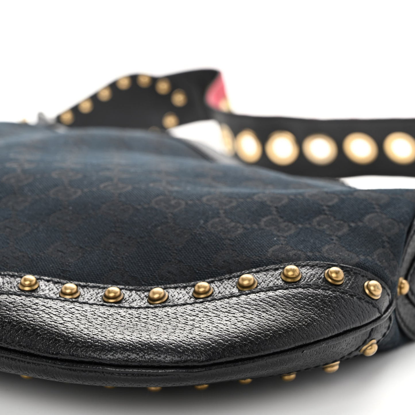 Monogram Pelham Studded Shoulder Bag Black