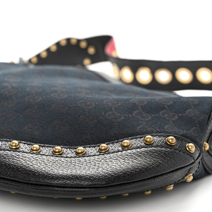 Gucci Monogram Pelham Studded Shoulder Bag Black 9 of 9