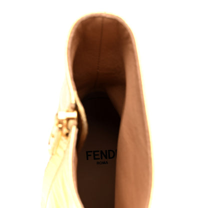 Fendi Laminated Craquele Nappa Fendi First 95mm Booties 38 Gold 7 of 7