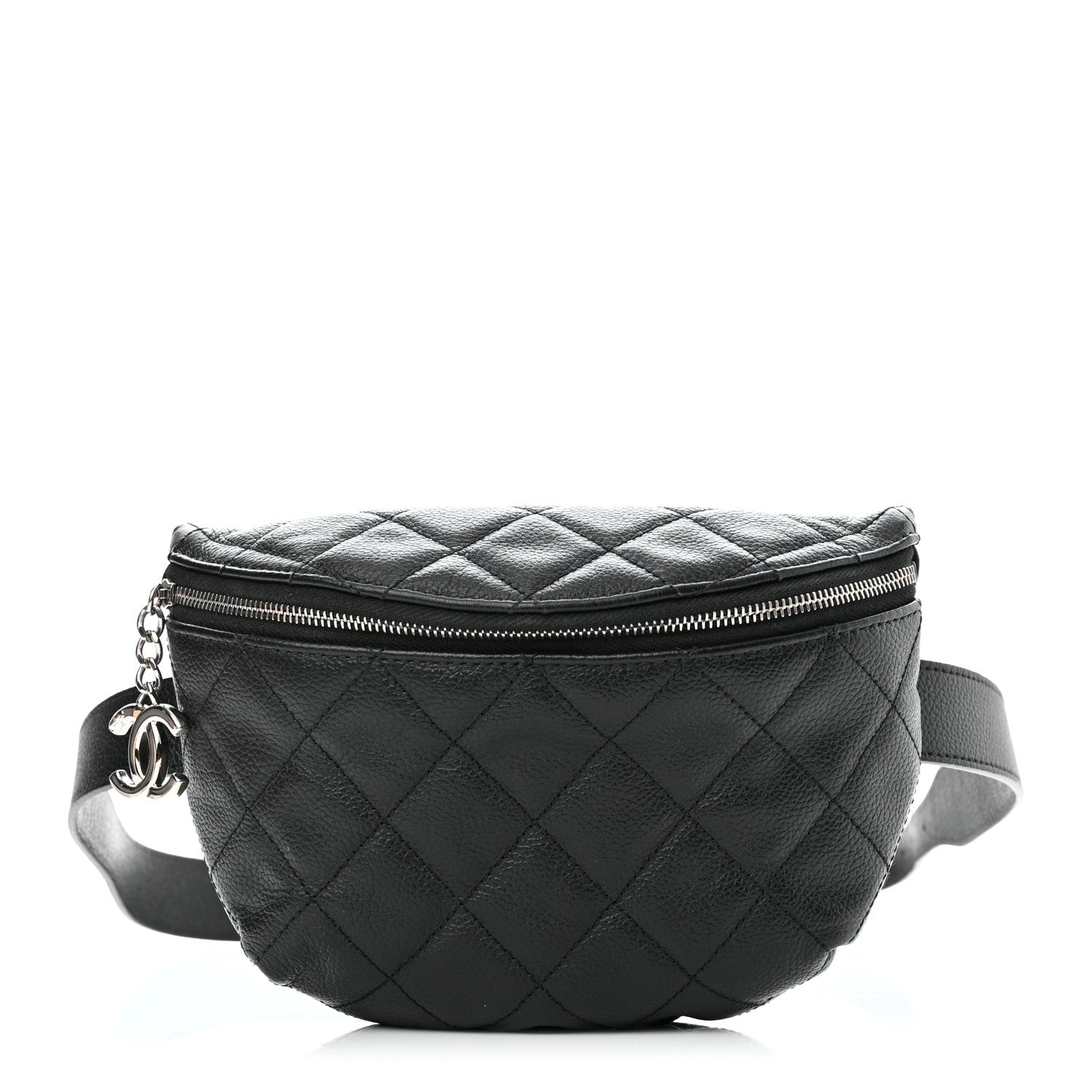Chanel Grained Calfskin Quilted Waist Belt Bag Black 1 of 11
