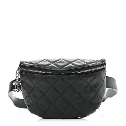 Chanel Grained Calfskin Quilted Waist Belt Bag Black 1 of 11