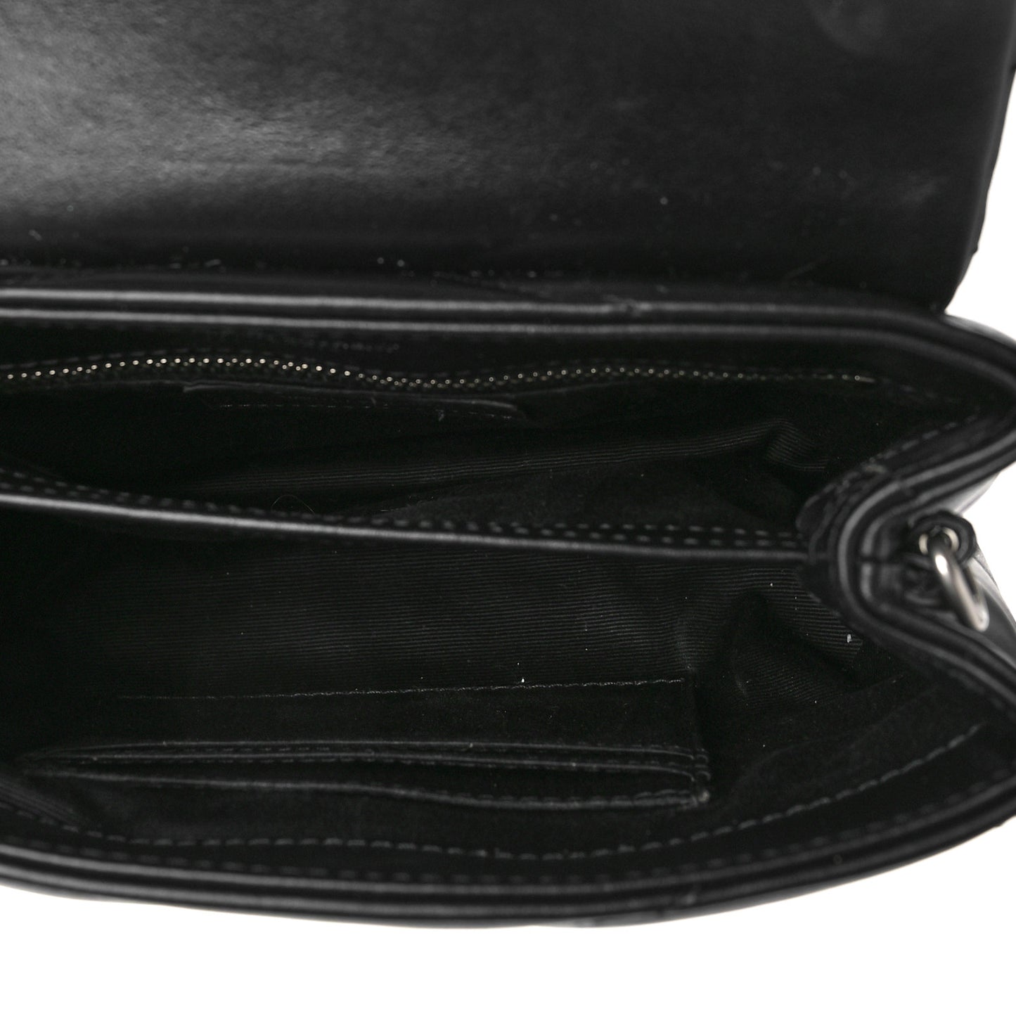 Calfskin Y Quilted Monogram Toy Loulou Crossbody Bag Black