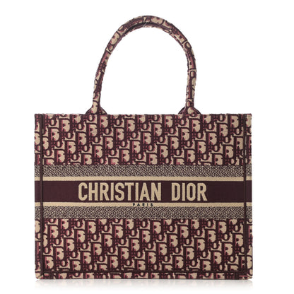 Christian Dior Oblique Medium Book Tote Burgundy Multicolor 1 of 10