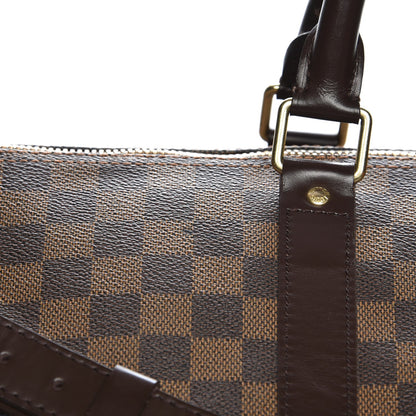 Louis Vuitton Damier Ebene Keepall Bandouliere 55 10 of 16