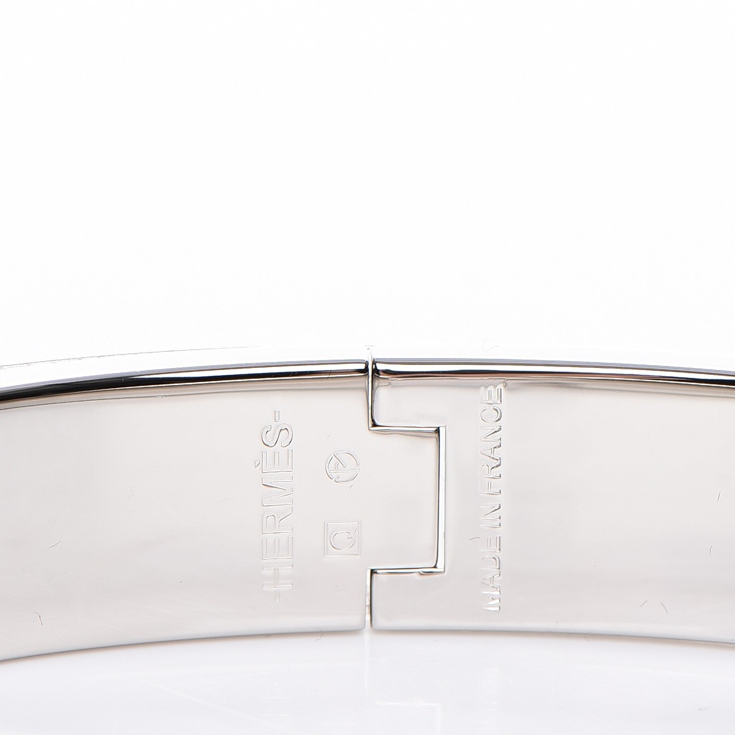 Hermes Enamel Narrow Clic Clac H Bracelet GM Craie 4 of 5