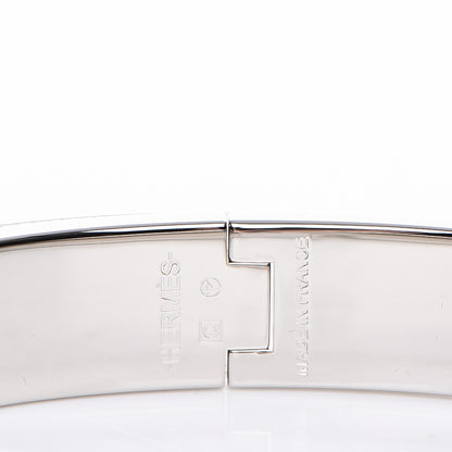 Hermes Enamel Narrow Clic Clac H Bracelet GM Craie 4 of 5