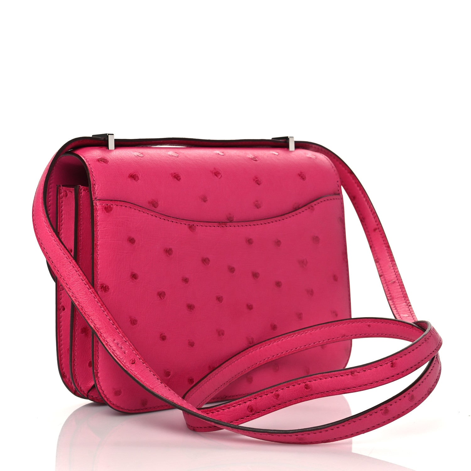 Hermes Ostrich Constance 18 Rose Tyrien 3 of 11