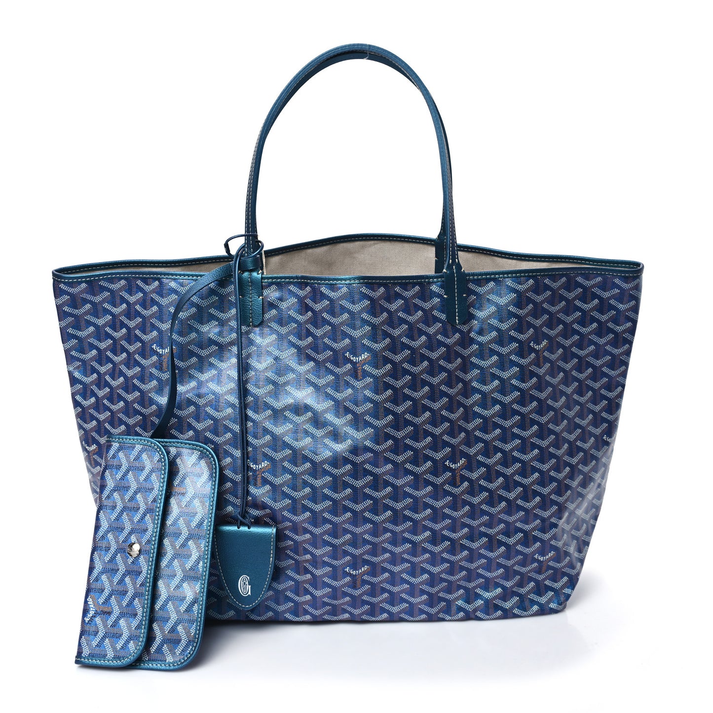 Iridescent Goyardine Saint Louis PM Pearly Blue