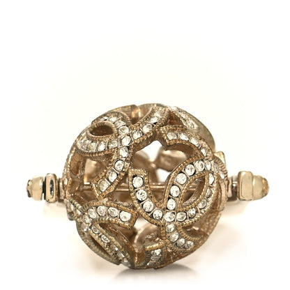 Chanel Crystal Rotating Ring Gold 1 of 5