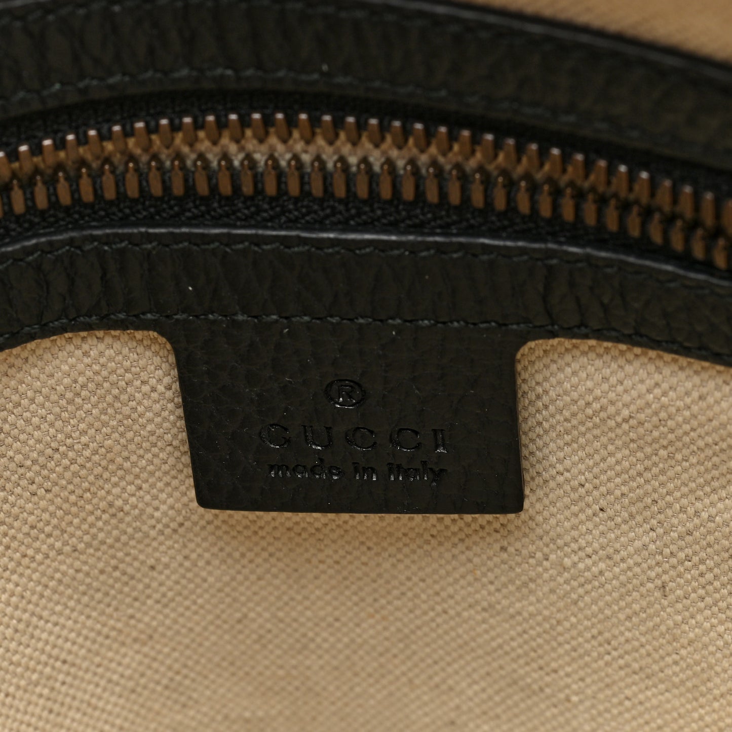 Grained Calfskin Logo Messenger Bag Black