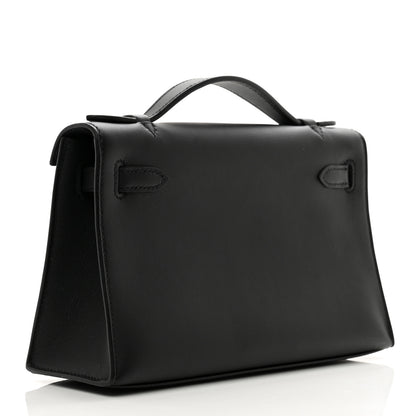 Hermes Swift Kelly Pochette Clutch Black 3 of 11