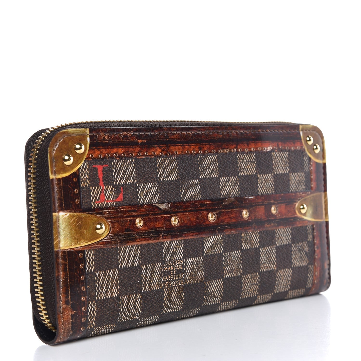 Louis Vuitton Transformed Damier Ebene Time Trunk Zippy Wallet 3 of 8