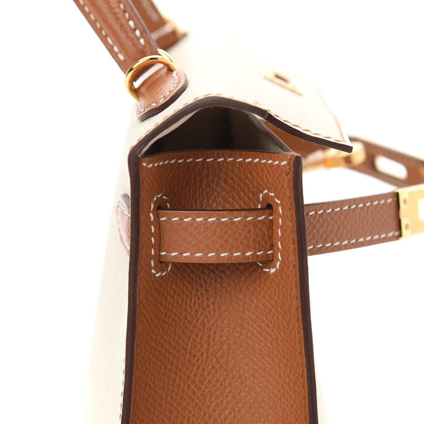 Epsom Horseshoe Mini Kelly Sellier 20 Craie Gold
