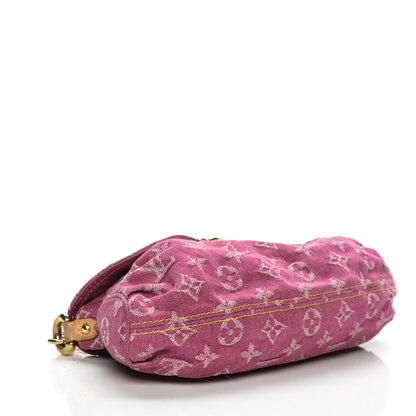 Louis Vuitton Monogram Denim Mini Pleaty Fuchsia 4 of 9