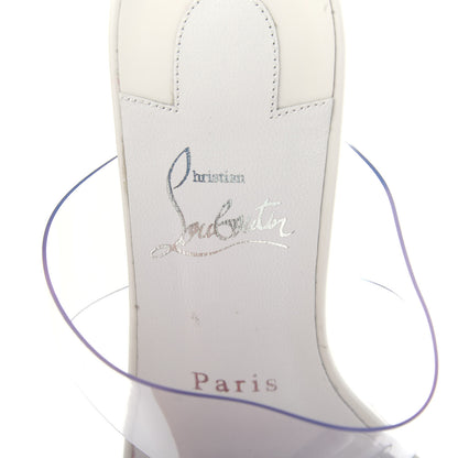 Christian Louboutin Patent PVC Just Nothing 85 Slide Sandals 36.5 White 8 of 10