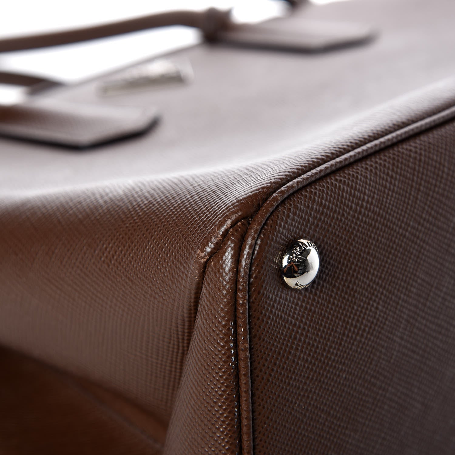Prada Saffiano Cuir Twin Tote Cacao 10 of 13