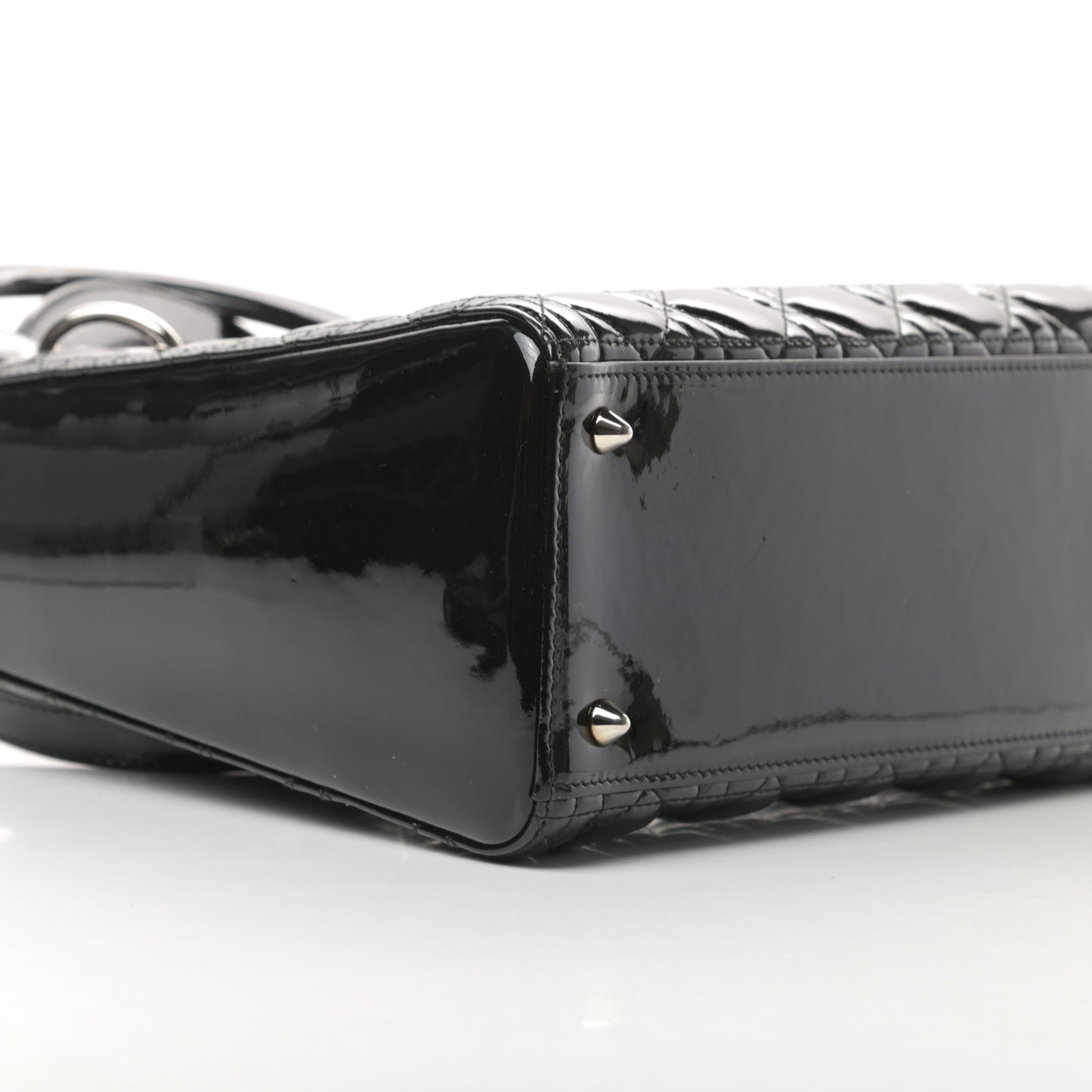 Patent Cannage Medium Lady Dior Black