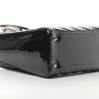 Christian Dior Patent Cannage Medium Lady Dior Black 9 of 11