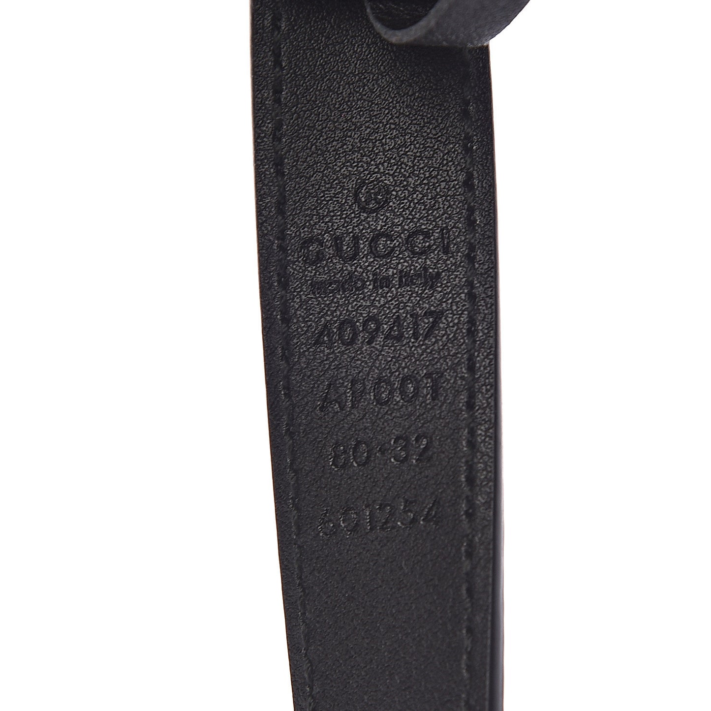 Calfskin Double G 20mm Belt 80 32 Black