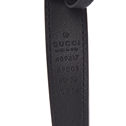 Gucci Calfskin Double G 20mm Belt 80 32 Black 4 of 6