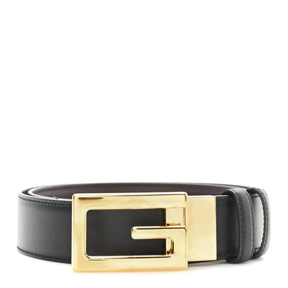 Gucci Moon Calfskin Square G Reversible 35mm Belt 95 38 Black 1 of 4