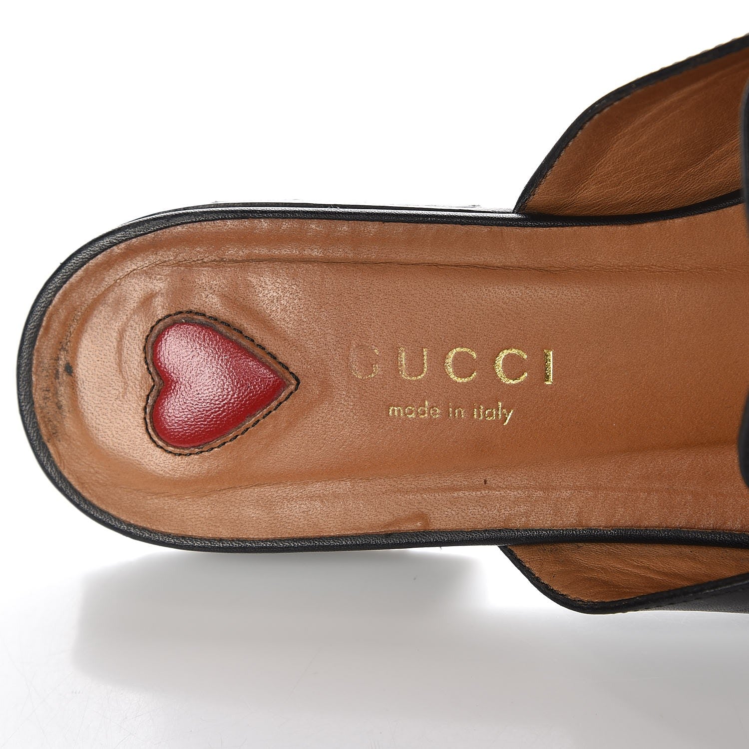 Gucci Calfskin Web Womens Peyton GG Slippers 35 Black 10 of 11