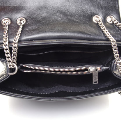 Saint Laurent Calfskin Y Quilted Monogram Small Loulou Chain Satchel Black 5 of 11